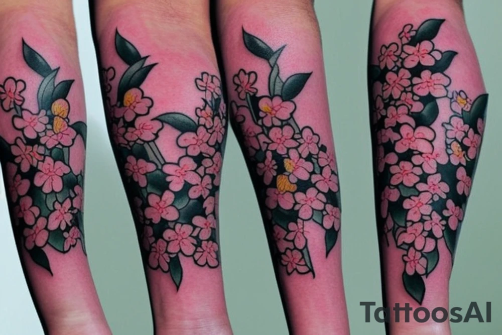 Plum blossoms tattoo idea