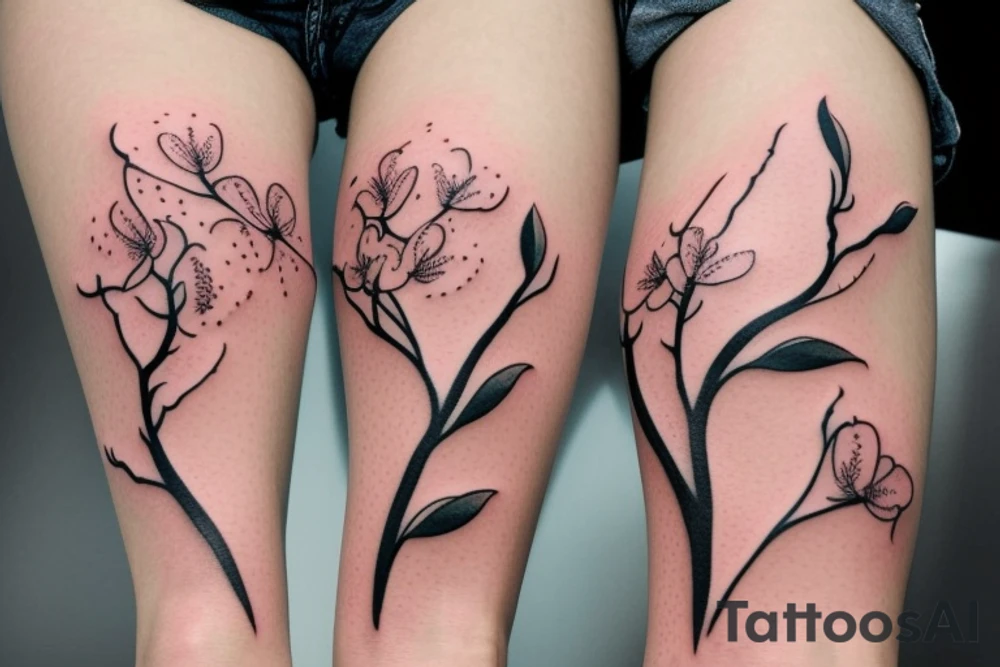 Plum blossoms tattoo idea