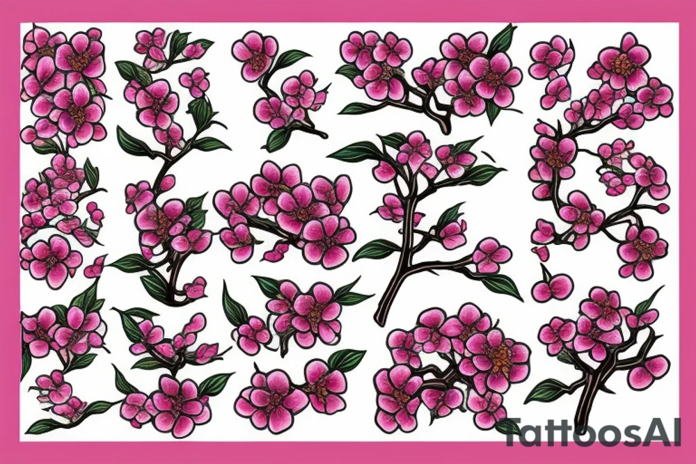 Plum blossoms tattoo idea