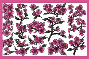 Plum blossoms tattoo idea