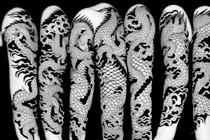 One fierce Japanese style dragon tattoo idea