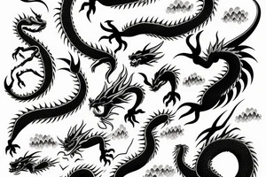 One fierce Japanese style dragon tattoo idea