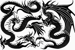 One fierce Japanese style dragon tattoo idea