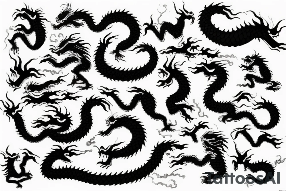 One fierce Japanese style dragon tattoo idea