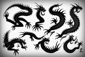 One fierce Japanese style dragon tattoo idea