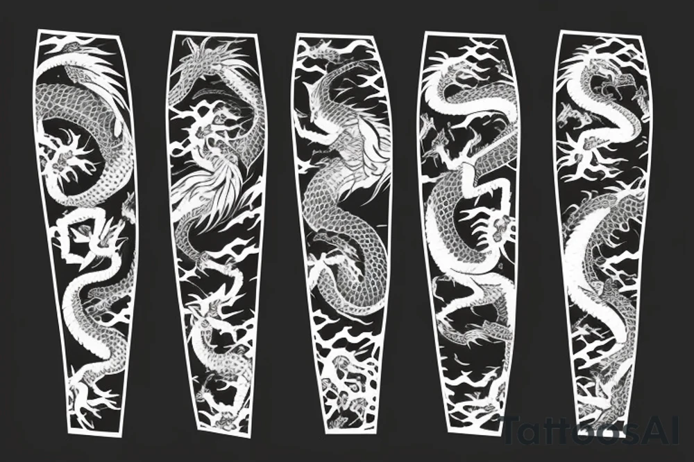 One fierce Japanese style dragon tattoo idea