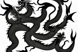 One fierce chinese style dragon tattoo idea
