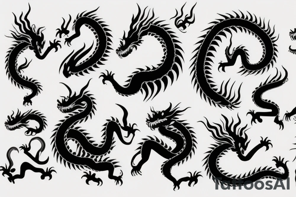 One fierce chinese style dragon tattoo idea