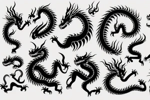 One fierce chinese style dragon tattoo idea