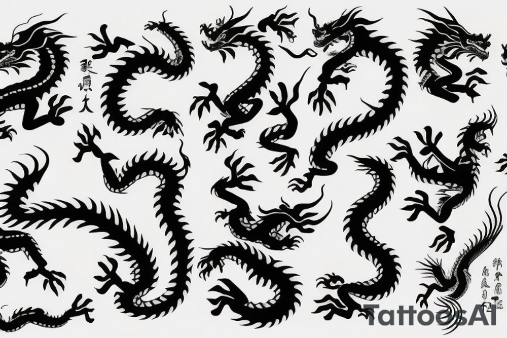 One fierce chinese style dragon tattoo idea