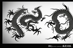One 6 inches fierce chinese style dragon tattoo idea