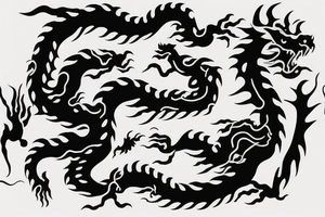 One 6 inches fierce chinese style face dragon tattoo idea