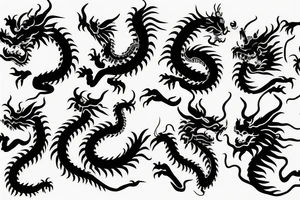 One 6 inches fierce chinese style face dragon tattoo idea