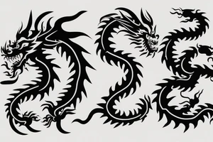One 6 inches fierce chinese style face dragon tattoo idea