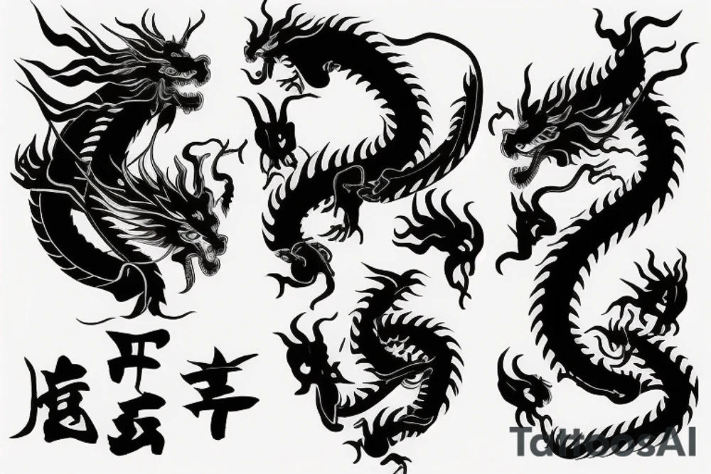 One 6 inches fierce chinese style face dragon around shoulder tattoo idea