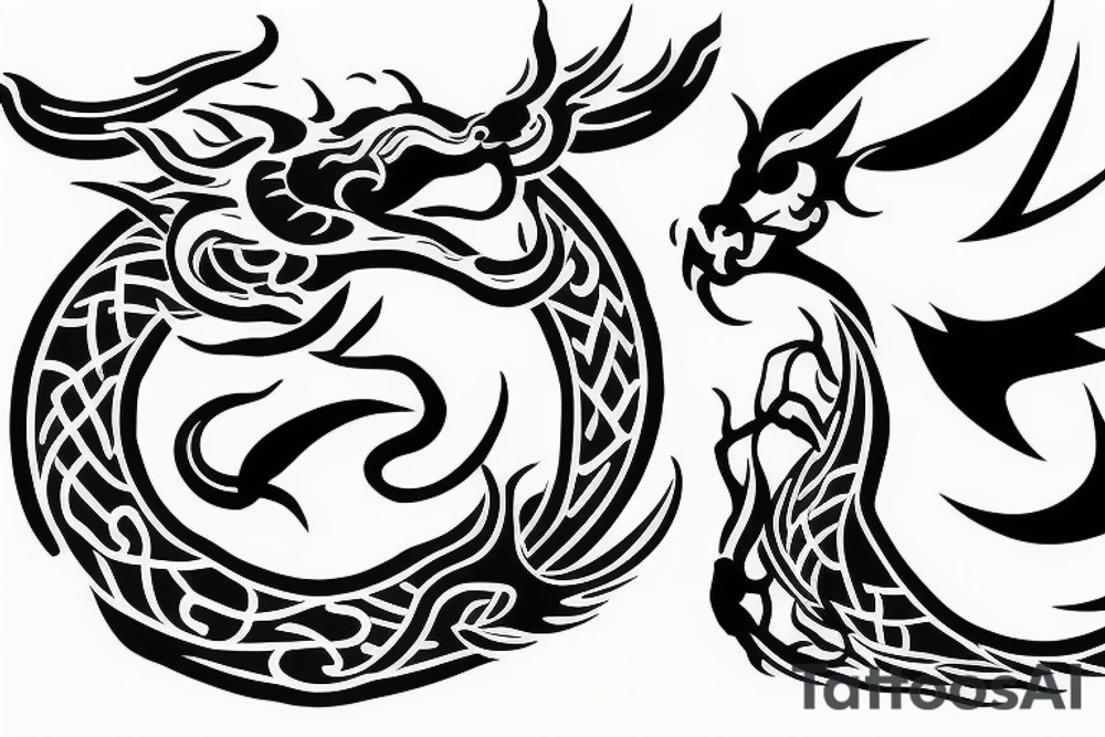 Chinese zodiac dragon animal. tattoo idea