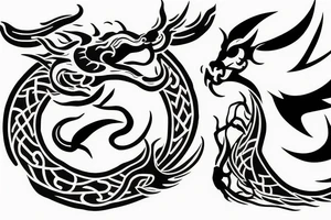Chinese zodiac dragon animal. tattoo idea