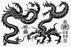 Chinese zodiac dragon animal. tattoo idea