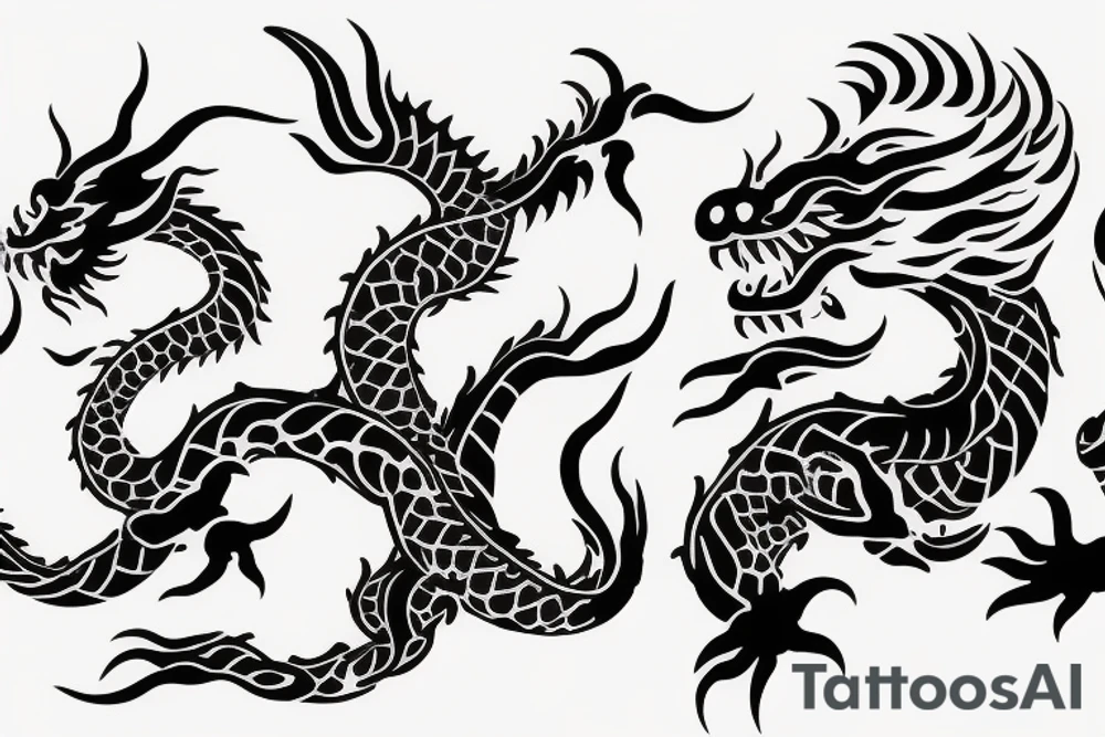 Chinese zodiac dragon animal. tattoo idea