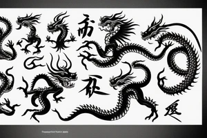 Chinese zodiac dragon animal. tattoo idea