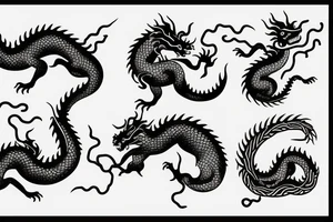 Chinese zodiac dragon animal. tattoo idea