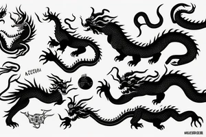 Chinese zodiac dragon animal. tattoo idea