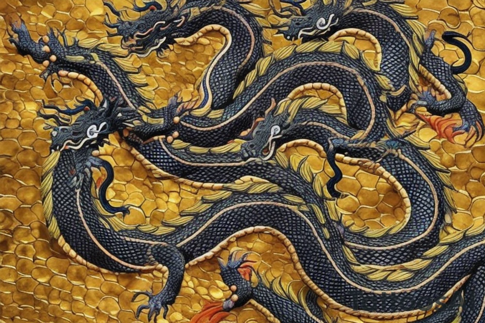 The perfect description of a dragon from the Chinese zodiac is a majestic and powerful creature, with a long and sinuous body covered in shimmering, iridescent scales. Its head is adorned with elaborate horns and a pair of wise, piercing eyes that exude a sense of ancient wisdom. The dragon's serpentine tail, often adorned with a pearl, symbolizes longevity and good fortune. It has sharp claws and the ability to fly, representing its immense strength and freedom. This mythical creature is a symbol of power, courage, and benevolence, embodying the essence of Chinese culture and mythology. tattoo idea