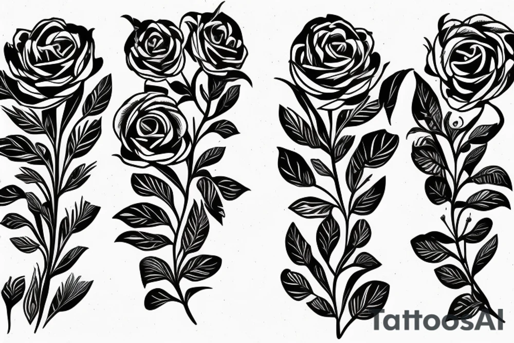 A beautiful long plant with flowers. tattoo idea