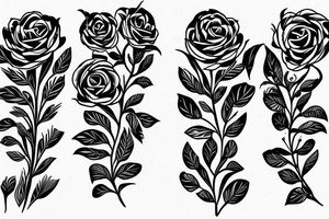 A beautiful long plant with flowers. tattoo idea