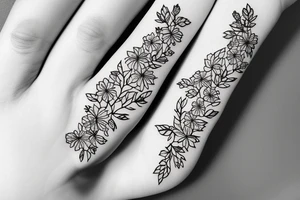 A beautiful long plant with flowers. tattoo idea