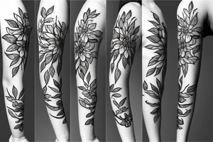 A beautiful long plant with flowers. tattoo idea