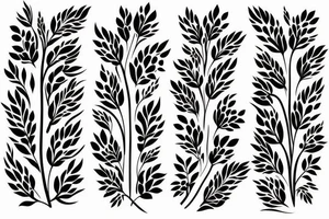 A beautiful long plant with flowers. tattoo idea