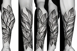 A beautiful plant with a long stem, delicate leaves, and charming flowers. tattoo idea