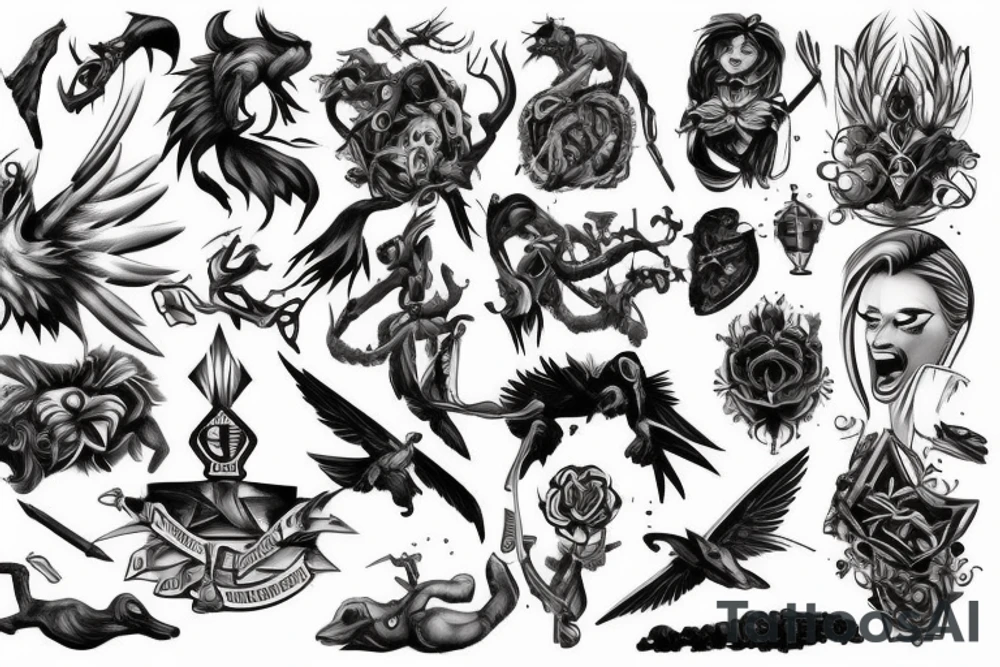 Something portraying strength, danger and bravery. tattoo idea