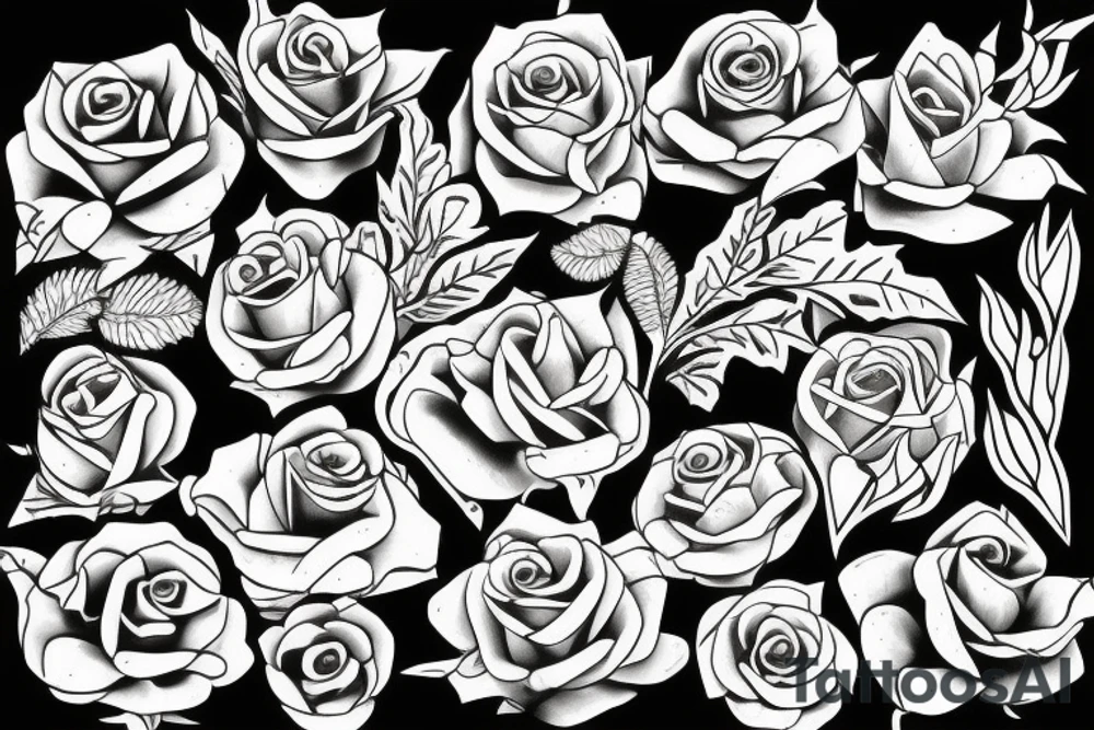Thorns flowers tattoo idea