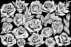 Thorns flowers tattoo idea