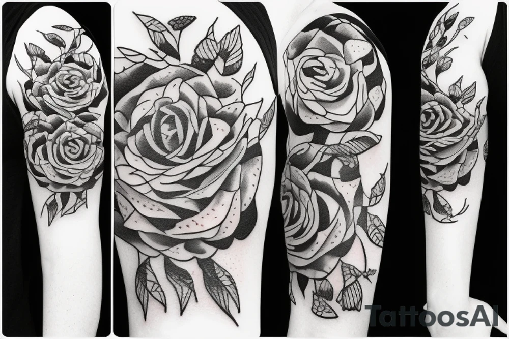 Flower made of thorns tattoo idea
