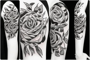 Flower made of thorns tattoo idea