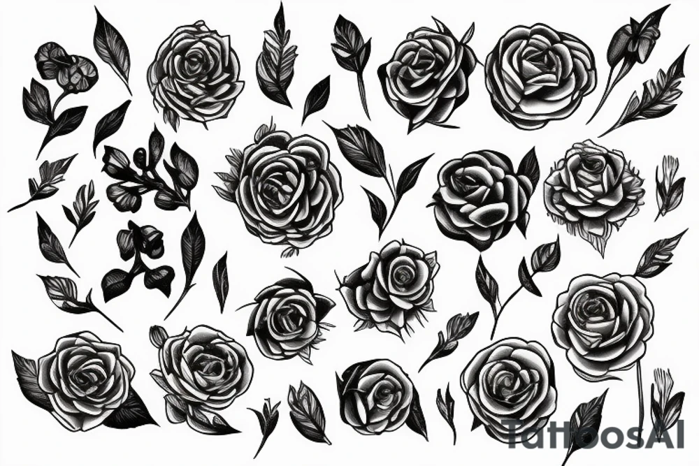 Flower made of thorns tattoo idea