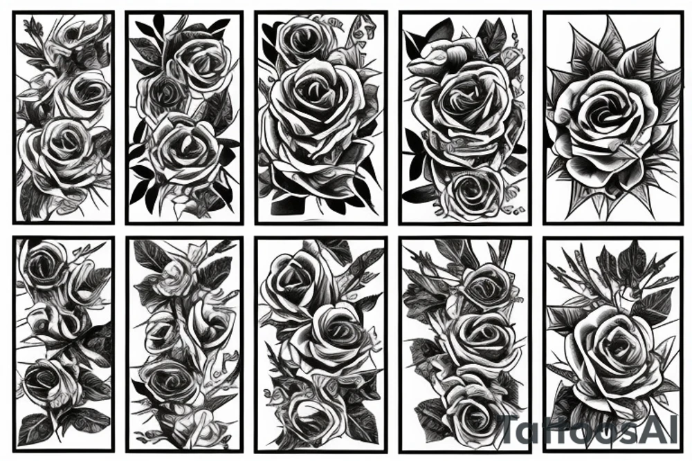 Flower made of thorns tattoo idea