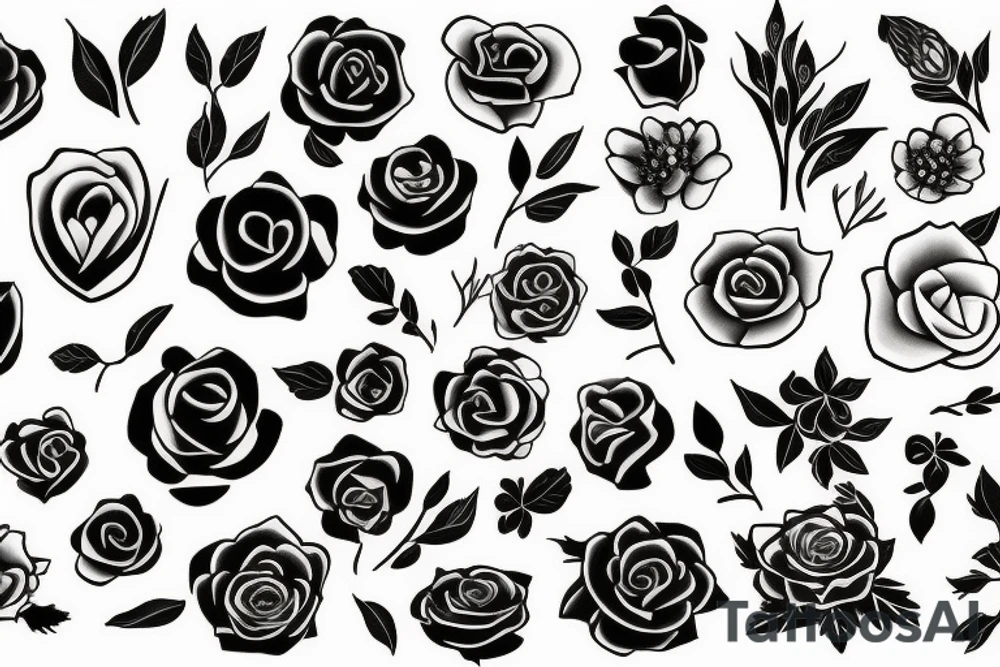 Flower made of thorns tattoo idea