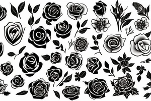 Flower made of thorns tattoo idea