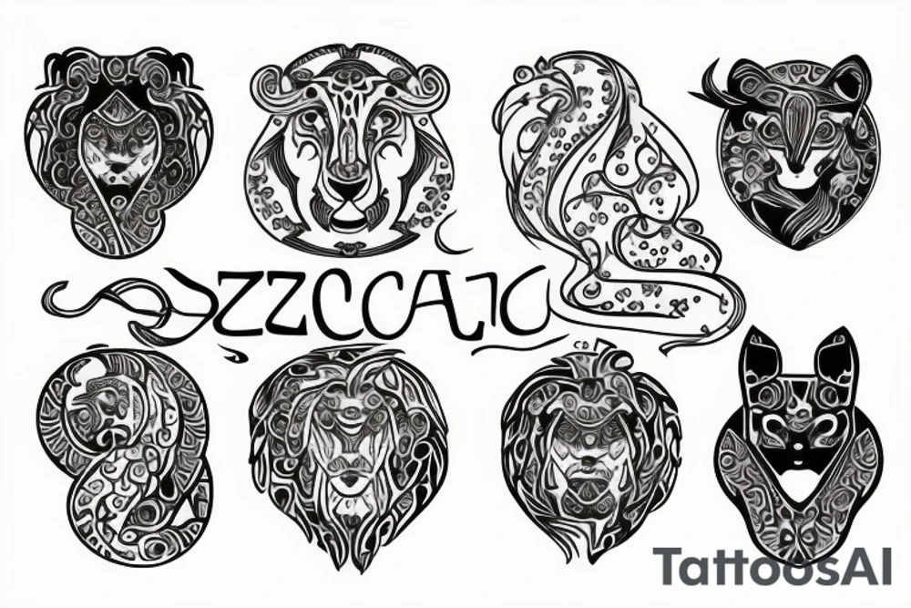 Zodiac Leo tattoo idea