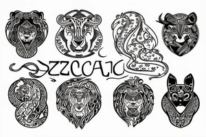 Zodiac Leo tattoo idea