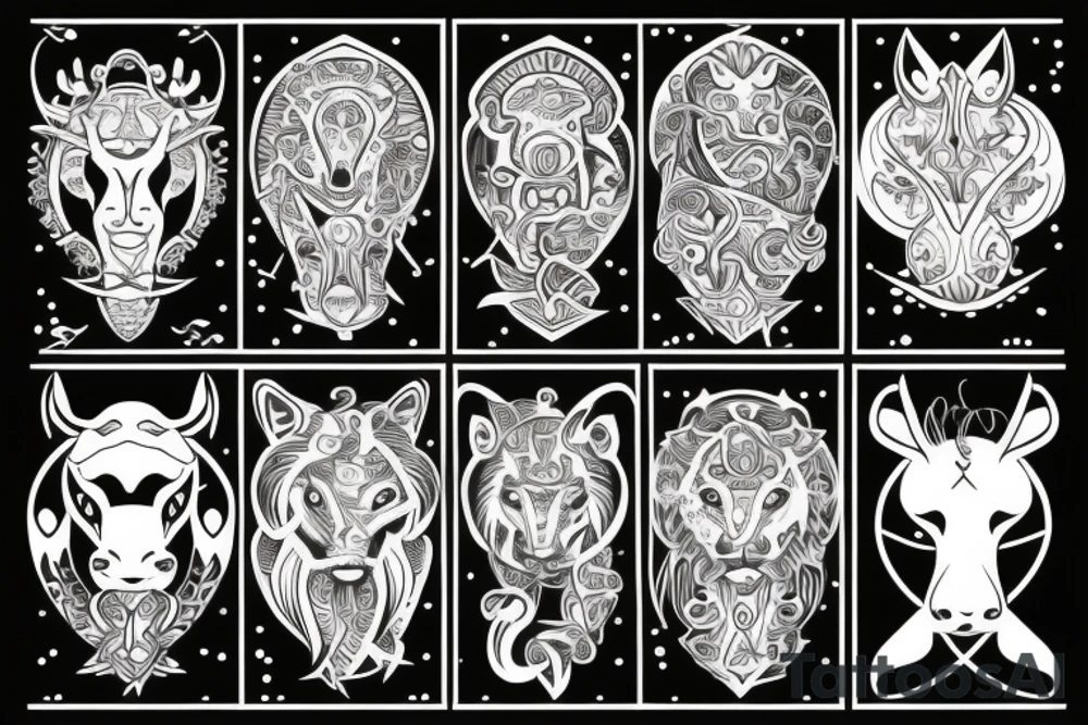 Zodiac Leo tattoo idea