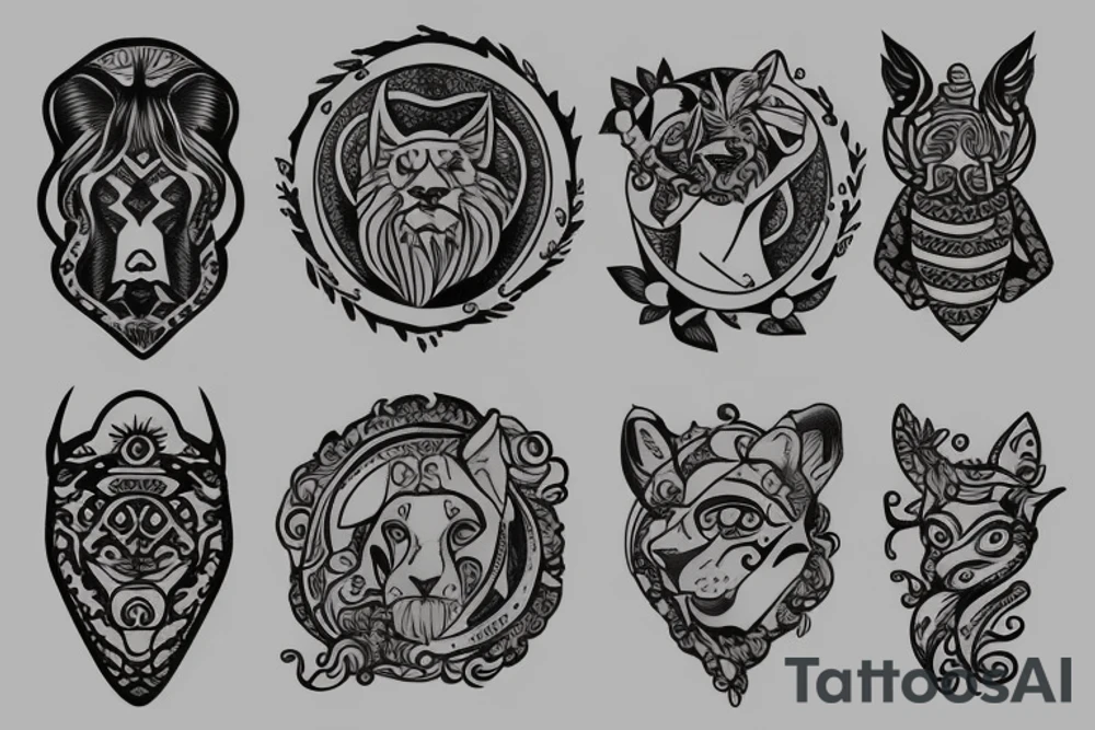 Zodiac Leo tattoo idea