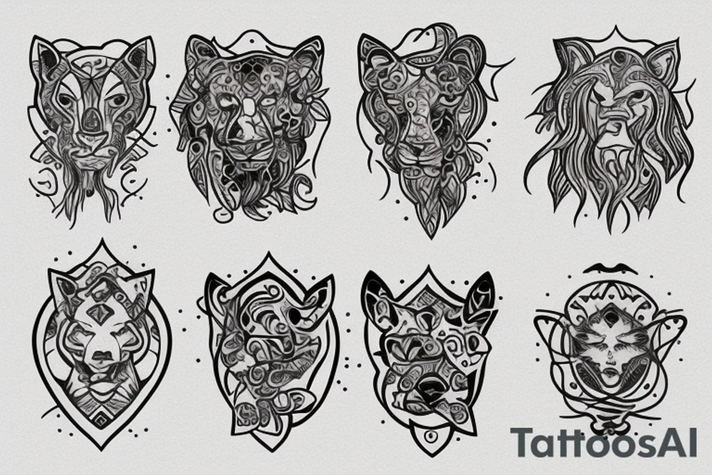Zodiac Leo tattoo idea