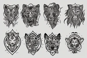 Zodiac Leo tattoo idea