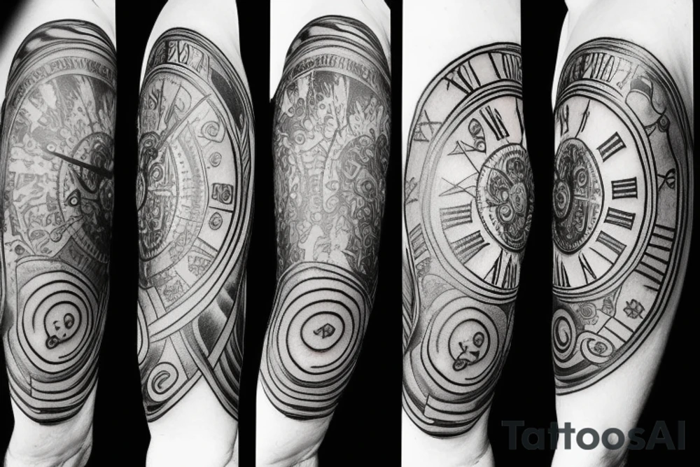pocket watch tattoo idea
