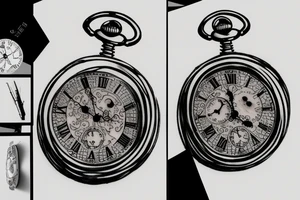 pocket watch tattoo idea